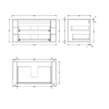 Boyd 900mm Wall Hung Single Vanity
